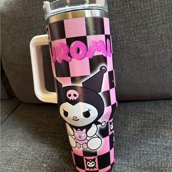 Kuromi Checkered Tumbler with Handle - Picture 1 of 1